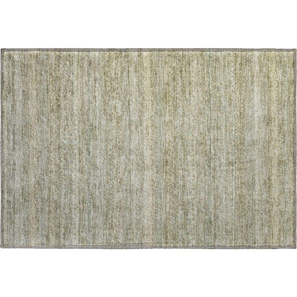 Mayfield Premium Machine Washable Abstract AMF2105 Linen 2 ft. x 3 ft. Accent Rug