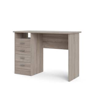 44 in. Rectangular Truffle 4-Drawer Writing Desk with Built in Storage