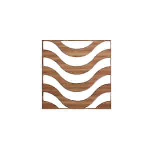 7-3/8 in. x 7-3/8 in. x 1/4 in. Walnut Extra Small Parker Decorative Fretwork Wood Wall Panels (20-Pack)