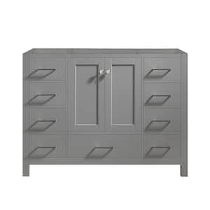 48 in. W x 22 in. D x 35 in. H Bath Vanity Cabinet Only Without Top in Gray