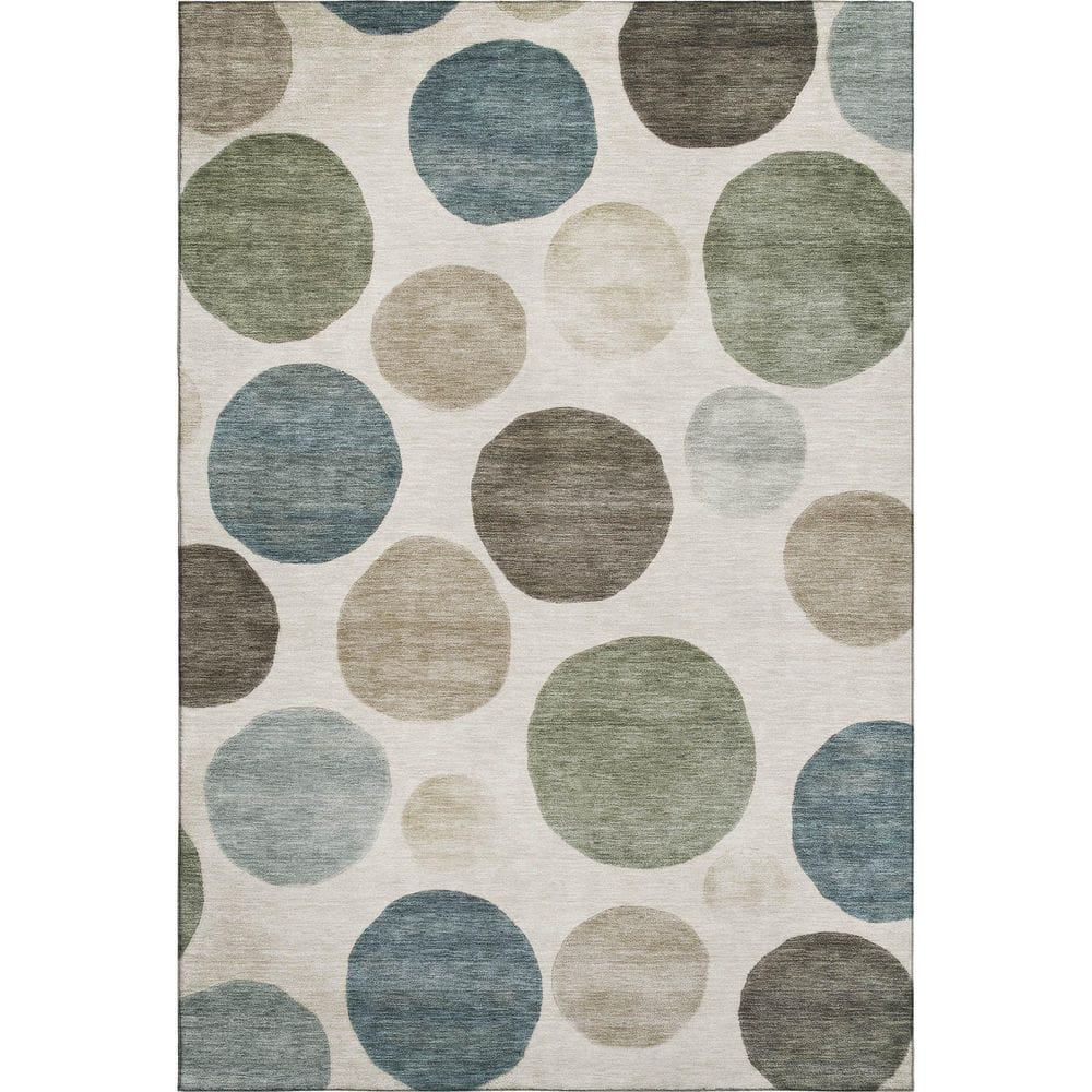 Mayfield Premium Machine Washable Abstract AMF2062 Ivory 8 ft. x 10 ft. Area Rug price history on PriceWatchPro