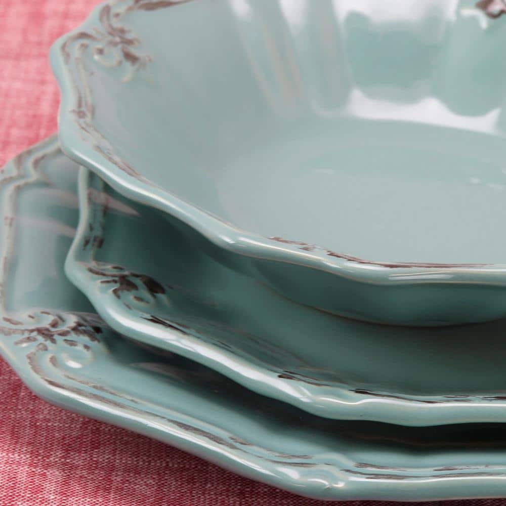 Modern Floral Ceramic 20-Piece Dinnerware Set for 4