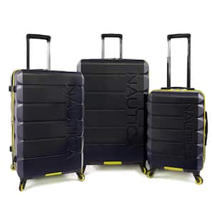 Lightview 3-pcs Hardside Luggage Set - Navy/Yellow