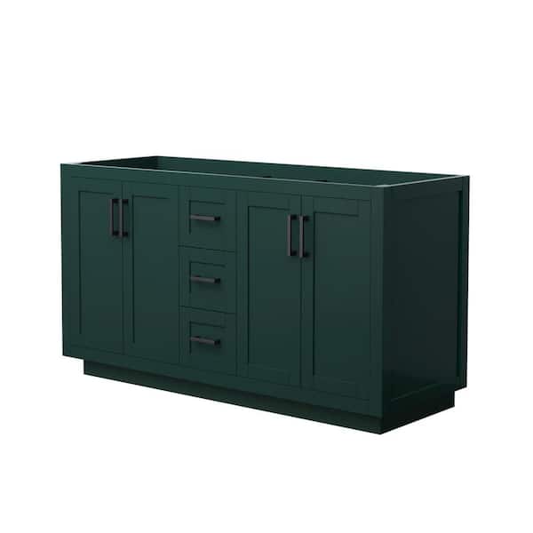 Wyndham Collection Miranda 59.25 in. W x 21.75 in. D x 33 in. H Double Bath Vanity Cabinet without Top in Green