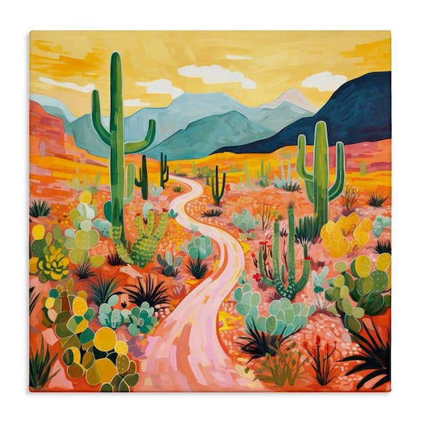 Stupell Industries Sunrise over Desert Path by LSR Design Studio Unframed Nature Graphic Art Print 30 in. x 30 in.