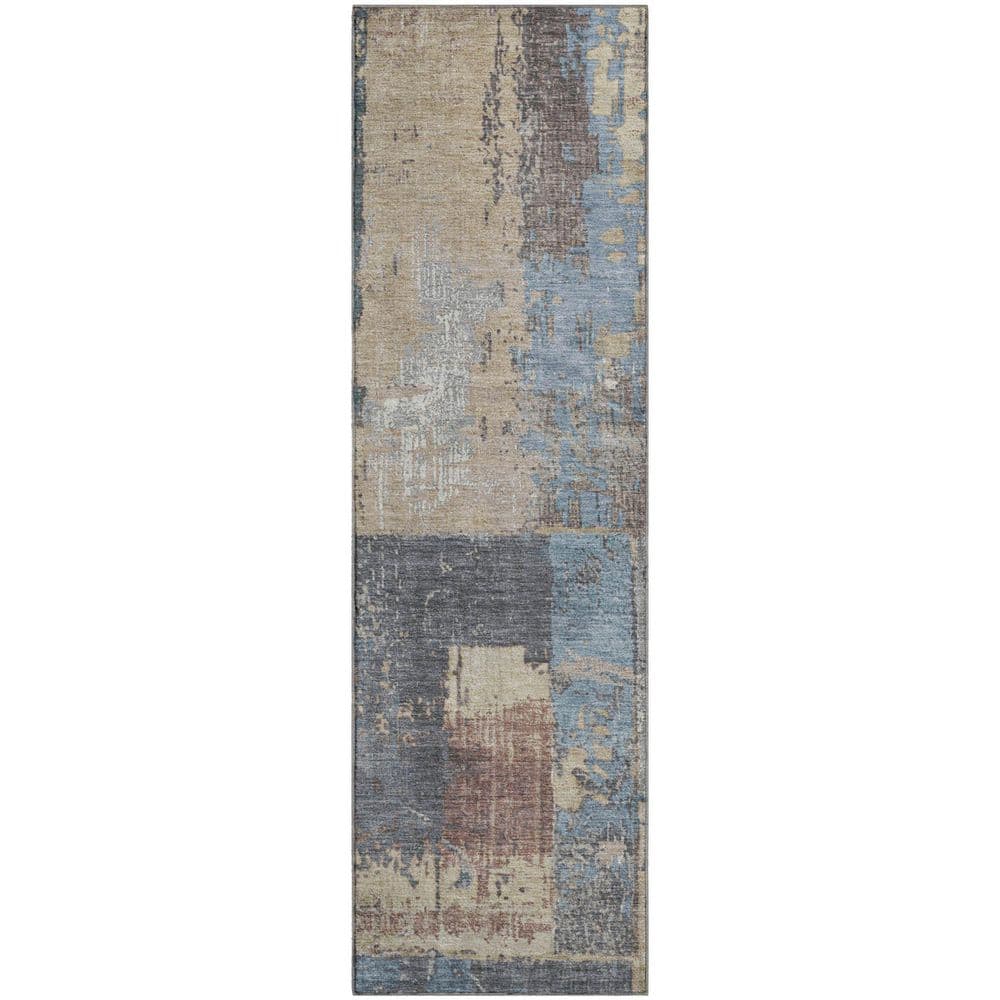 Mayfield Premium Machine Washable Abstract AMF1866 Beige 2 ft. 3 in. x 7 ft. 6 in. Runner Rug price history on PriceWatchPro