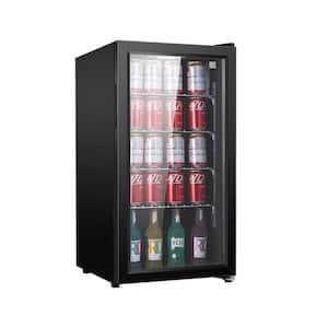 SLIM 18 in. Freestanding Beverage Refrigerator 3.2 cu. ft. 117 cans 110V in Black