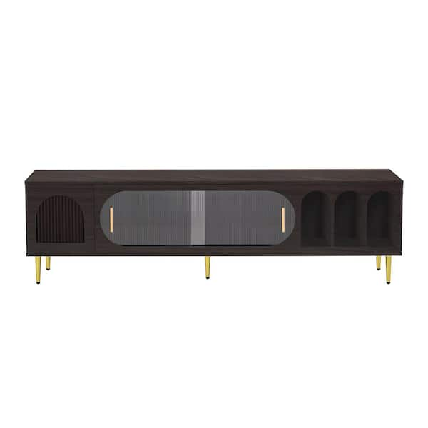 Polibi Modern TV Console, TV Stand Fits TV's up to 70 in. with 3 ...