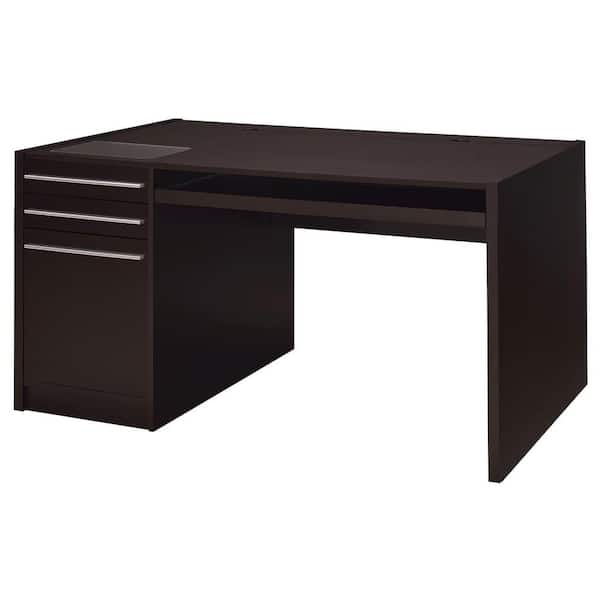 Coaster Halston 60 in. W Connect-it Cappuccino 3-Drawer Writing Desk