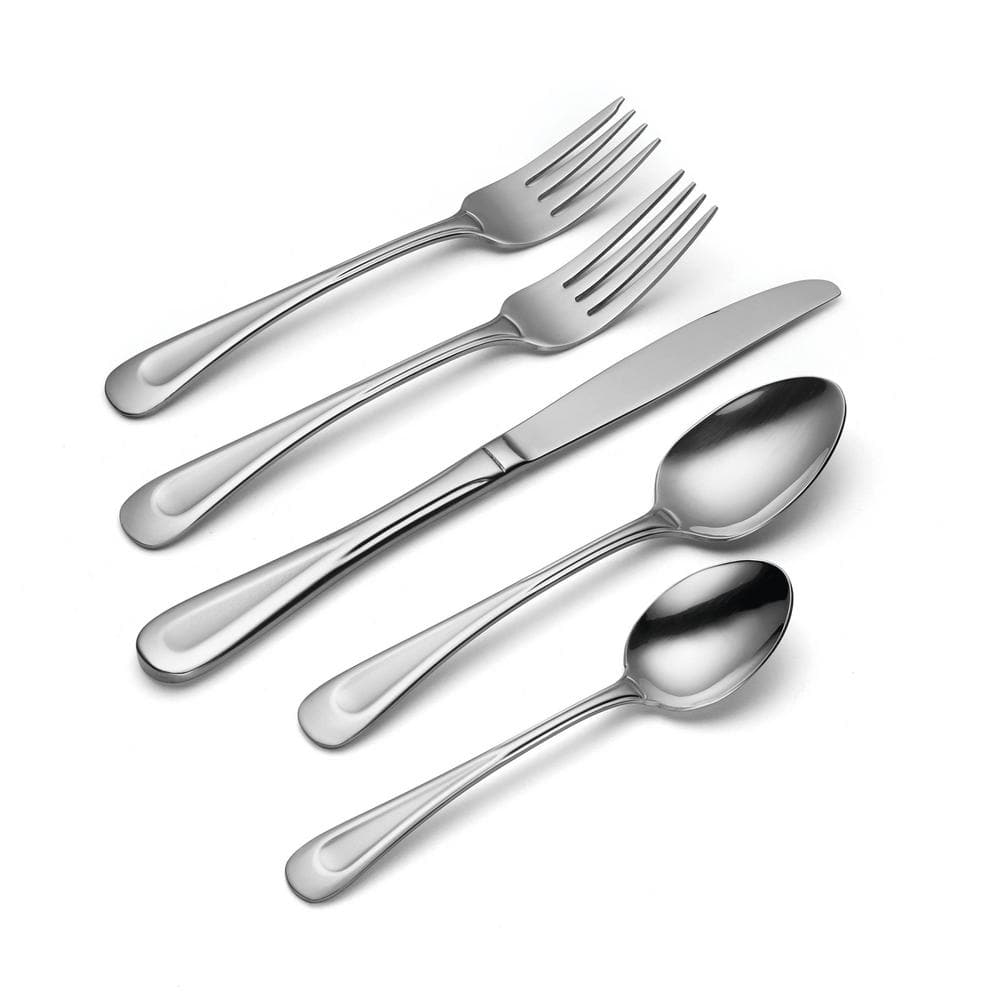 Oneida Oneida Satin Sand Dune 45 Piece Everyday Flatware Set, Service For 8