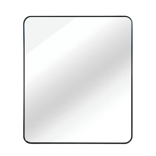 Black 30 in W x 36 in. H Rectangular Bathroom Wall Mirror for Vanity, Farmhouse, Entryway