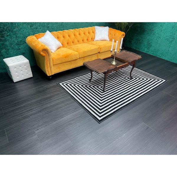 Take Home Sample-9 in. W x 12 in. L x 8 mm T Noble Black Oak WPC Waterproof Click Locking Luxury Vinyl Plank Flooring