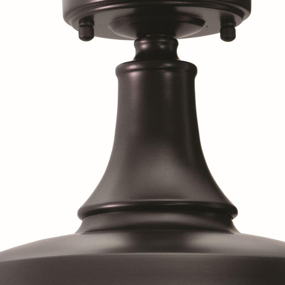 Medium Dark Bronze and Light Gold Steel Flush Mount Barn Light