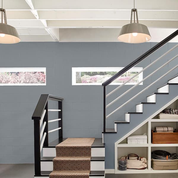 5 gal. #876 Basement Gray Flat Interior/Exterior Dry Plus Basement & Masonry Waterproofer