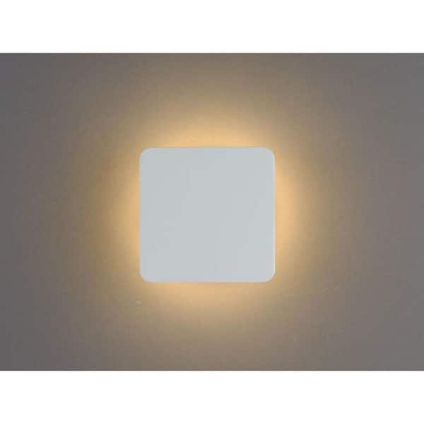 Z-2025 LED Collection 1-Light Satin White Frosted Glass LED Modern Wall Light