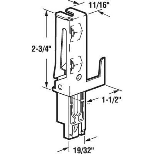 Prime Line N 6549 - Closet Door Bottom Guide, LH & RH