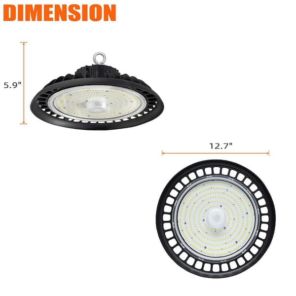 WYZM 12 in. 600-Watt Equivalent Integrated LED UFO Black WYZM 12 in. 600-Watt Equivalent Integrated LED UFO Black