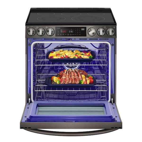 https://images.thdstatic.com/productImages/ee958d31-de1e-40af-a727-d7ce369d453e/svn/printproof-black-stainless-steel-lg-single-oven-electric-ranges-lsel6335d-31_600.jpg