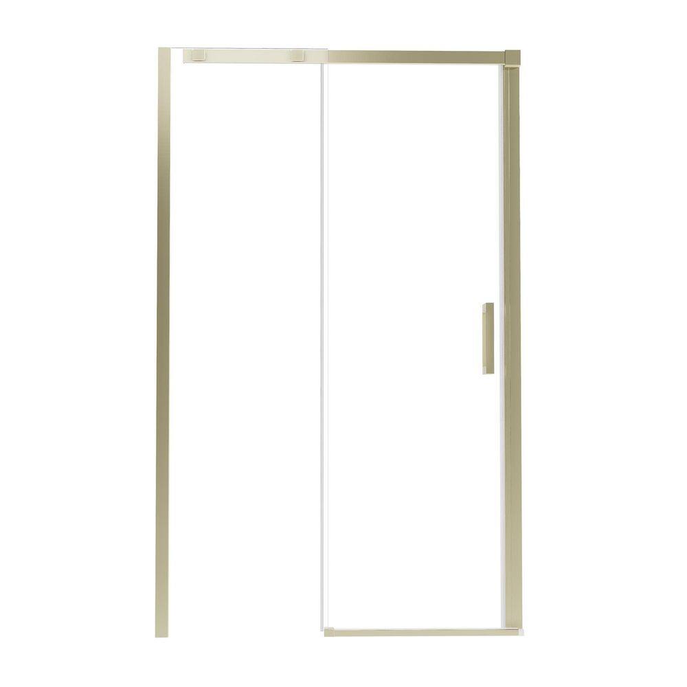 48 in. W x 74 in. H Framed Sliding 5/16 in. Clear Tempered Glass Shower Door with Handle in Gold price history on PriceWatchPro