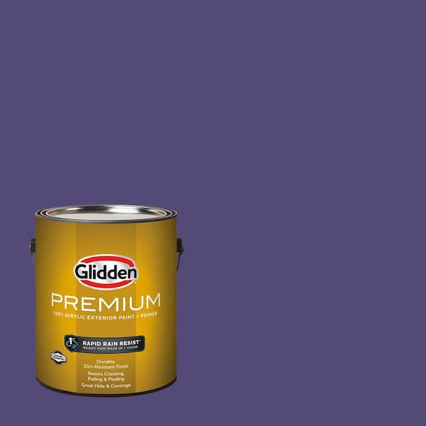 Glidden Premium 1 gal. PPG1176-7 Perfectly Purple Flat Exterior