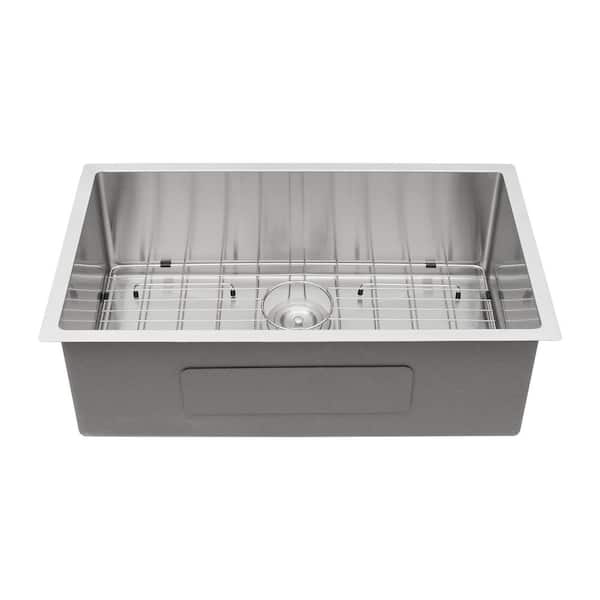 Unbranded 33 in. Drop-In Single Bowl Stainless Steel Kitchen Sink Stainless Steel
