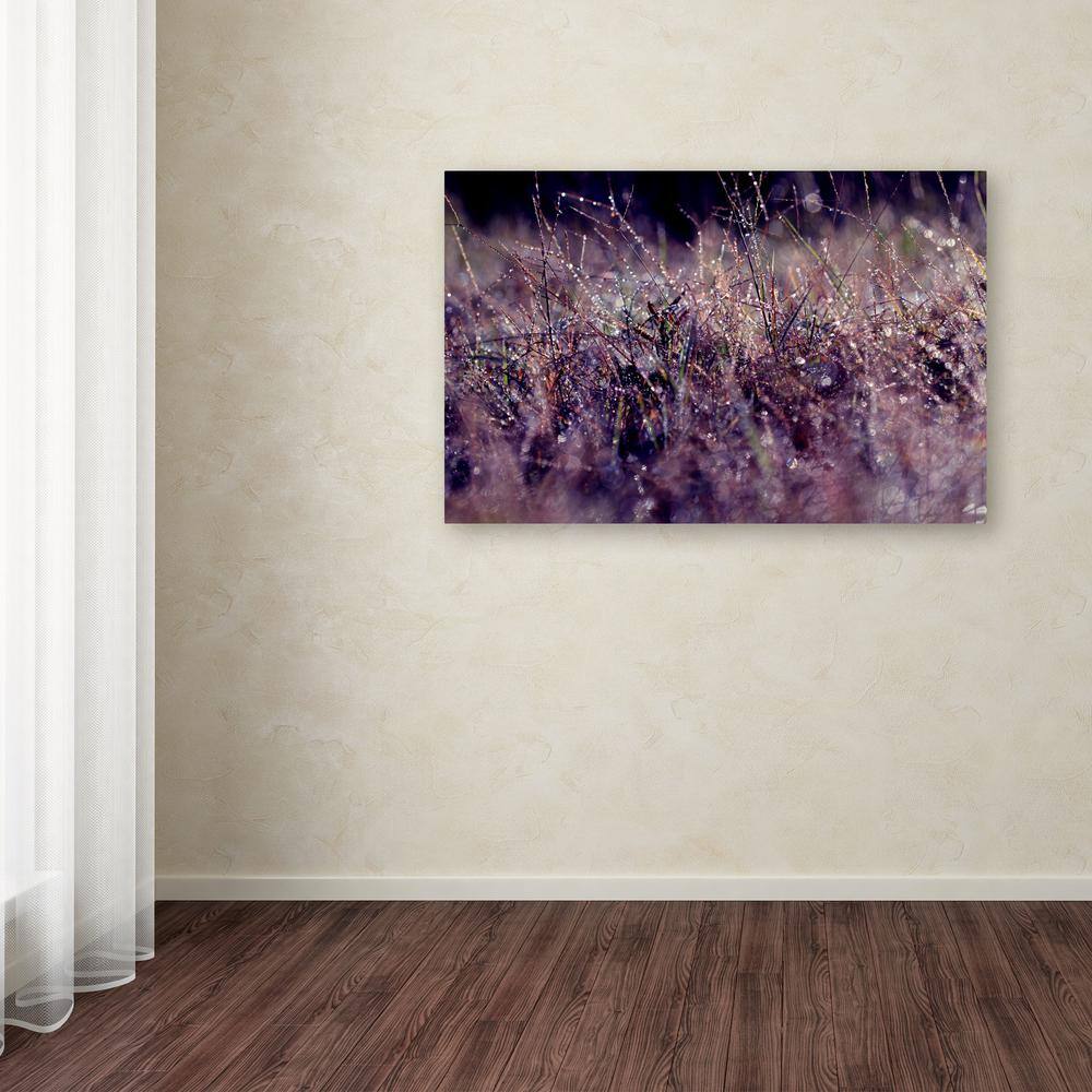 Purple Rain Abstract Framed Canvas Art, 47 x 30 Inch