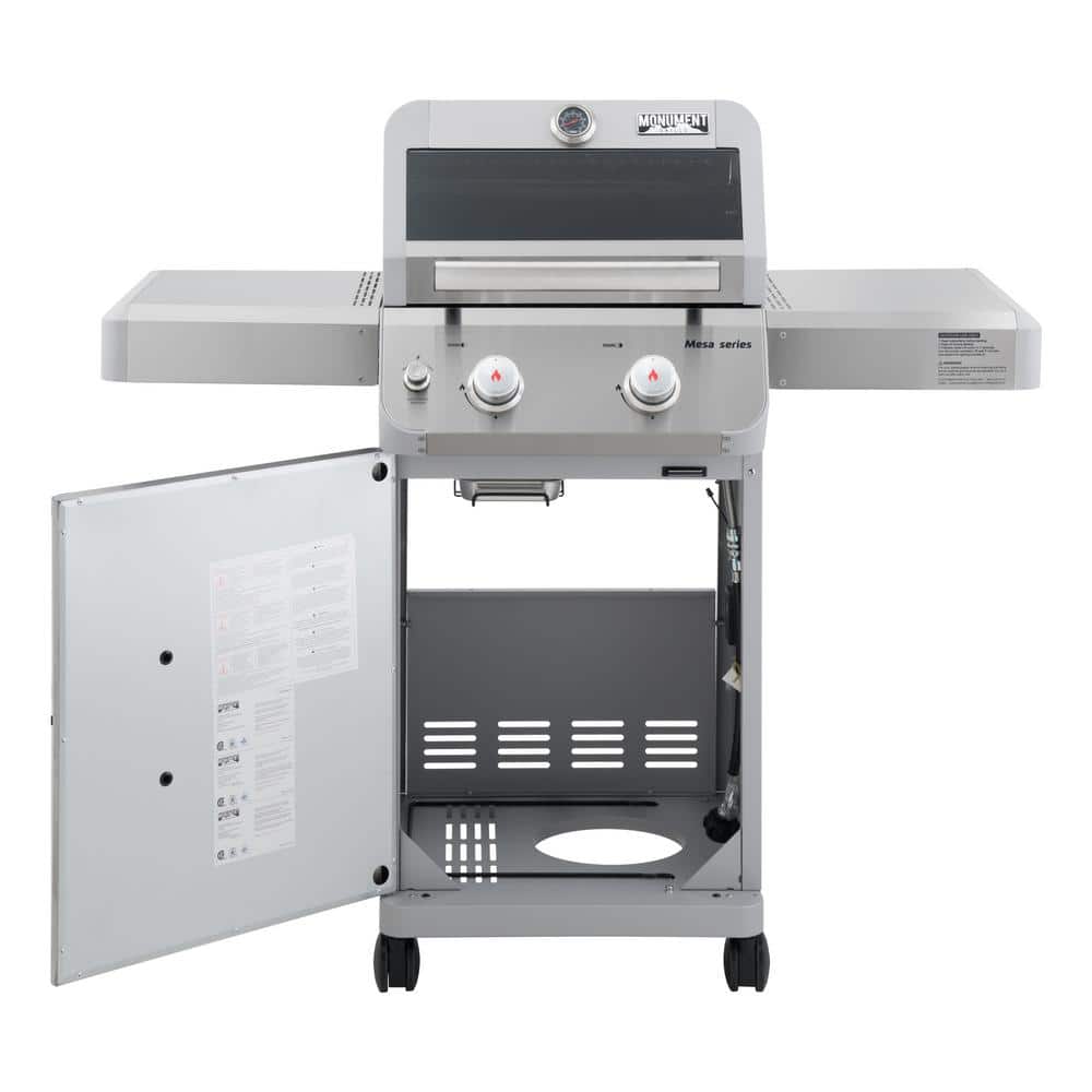 Mesa 2-Burner Stainless Steel Propane Gas Grill with LED Controls