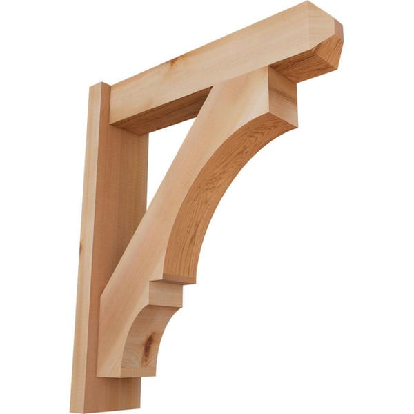 Ekena Millwork 6 in. x 26 in. x 22 in. Western Red Cedar Balboa Craftsman Smooth Outlooker