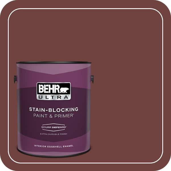 BEHR ULTRA 1 gal. #ICC-82 Library Red Extra Durable Eggshell Enamel Interior Paint & Primer
