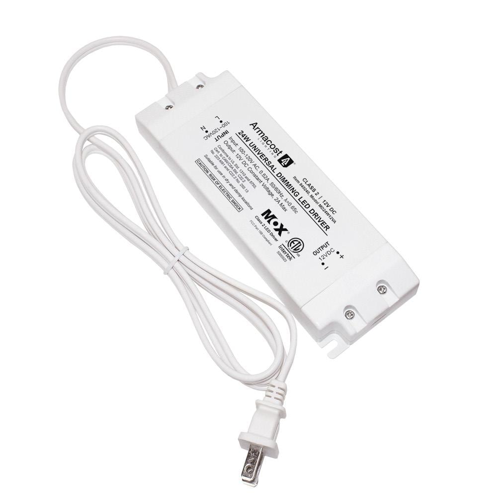Universal White Dimmable Driver 12-Volt DC, 24-Watt Transformer-Dimmer Switch Compatible for LED Lighting price history on PriceWatchPro
