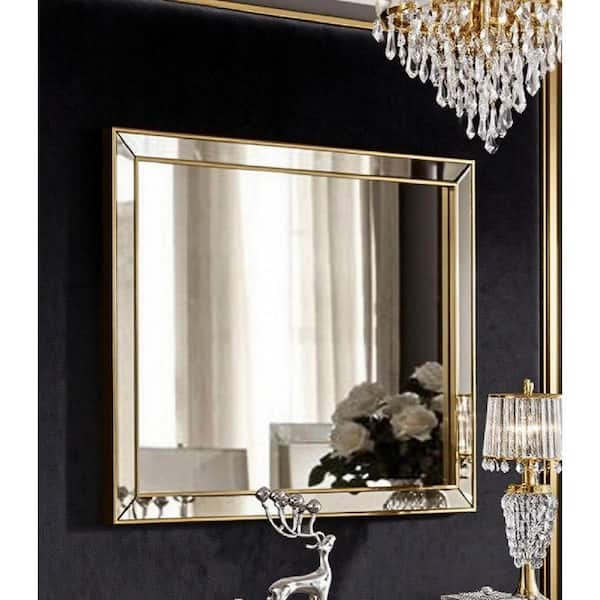 ✨Series Platinum Silver 32 in. W x 36 in. H Rectangle Wood Framed Wall Mirror, Decorative Mirror✨