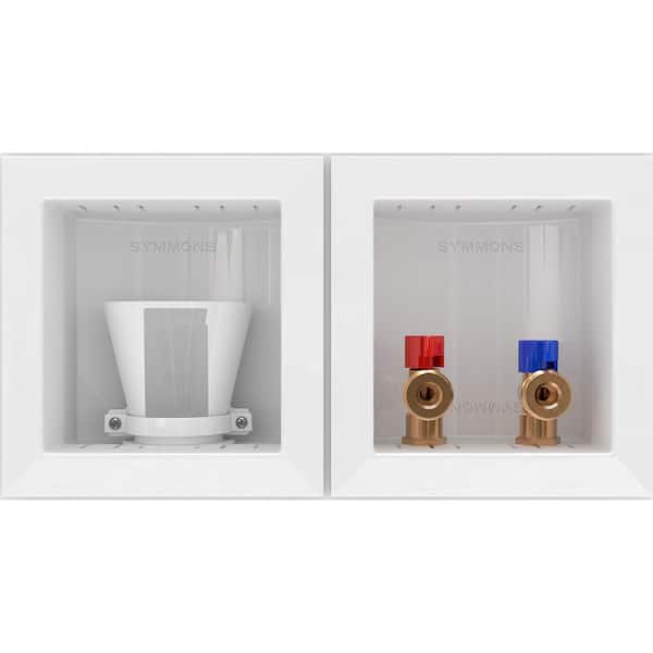 LaundryMate 1/2 in. Box and Washing Machine Valve with Funnel and PEX Crimp Adapters