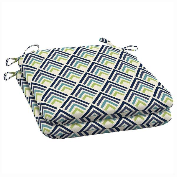 ARDEN SELECTIONS Sapphire Reid Diamond Outdoor Seat Cushion (Pack of 2)