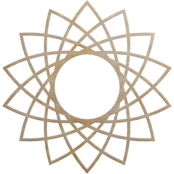 Ekena Millwork 24 in. x 9.125 in. x 0.375 in. Wood Medallion Moulding