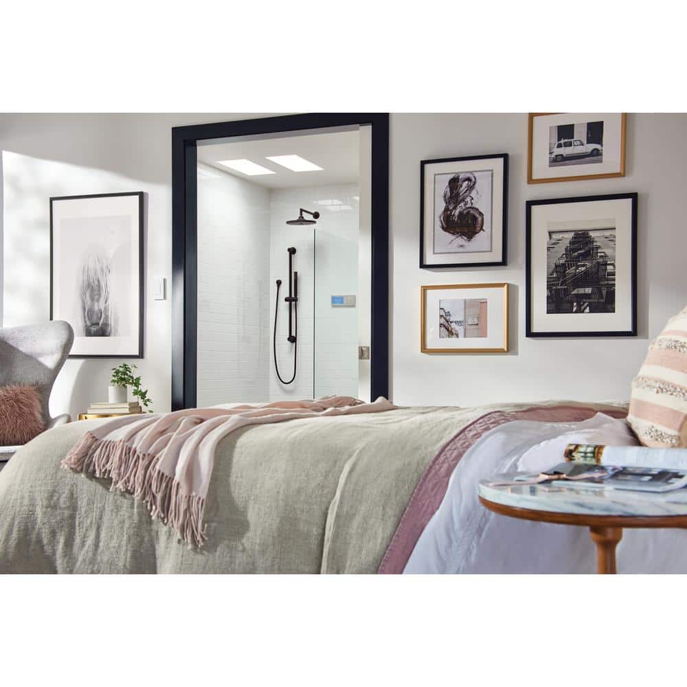 Matte Black Modern Wall-Mounted Shower Arm