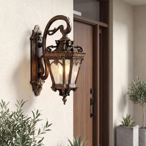 Tournai 2-Light Londonderry Outdoor Hardwired Wall Lantern Sconce with No Bulbs Included (1-Pack)