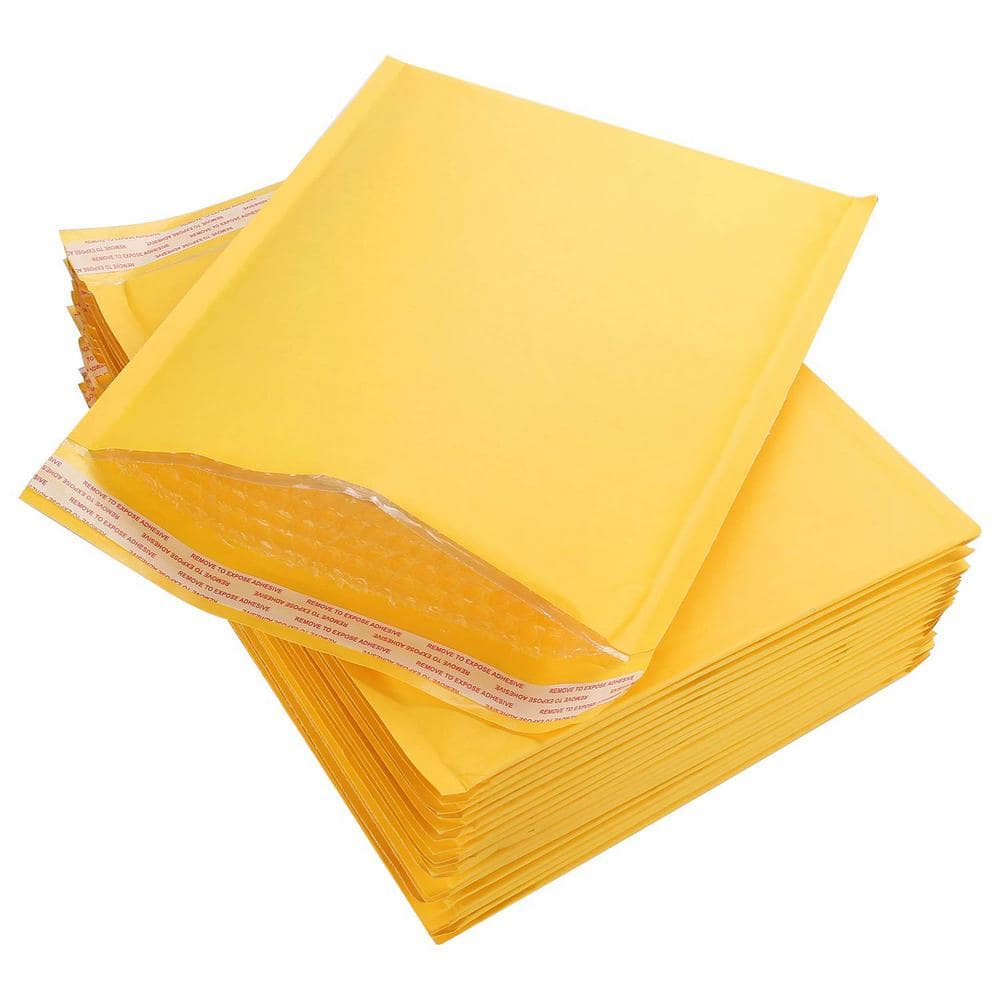 25 Pcs 10 in. x 13 in. Yellow Bubble Mailers, Self Seal Padded Envelopes Sh