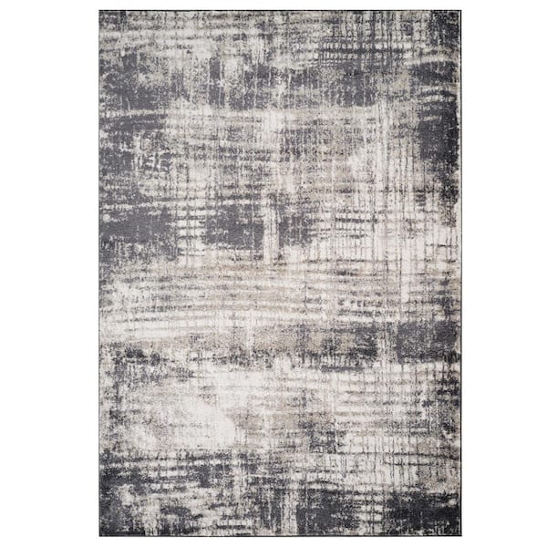 Amer Rugs Clifton 2 x 3 Gray Abstract Pattern Area Rug for High Traffic Living Room Dining Room Bedroom