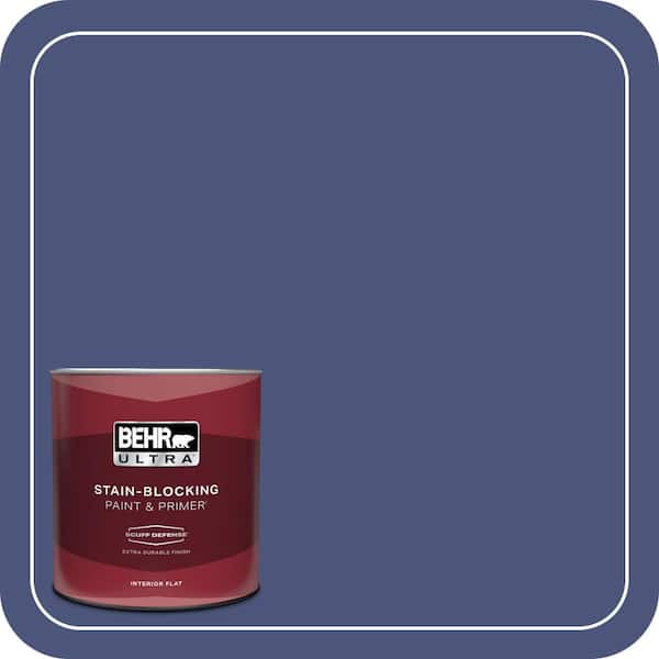 BEHR ULTRA 1 qt. #620D-7 Deep Indigo Extra Durable Flat Interior Paint & Primer