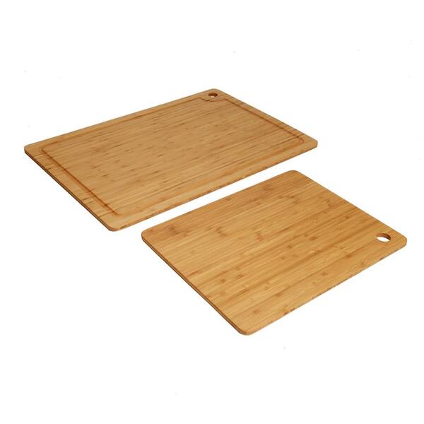 Seville Classics 2-Piece Bamboo Cutting Board Set