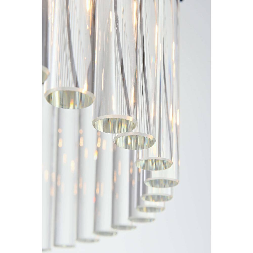 Casandra Antique Black Crystal Chandelier with Adjustable Height