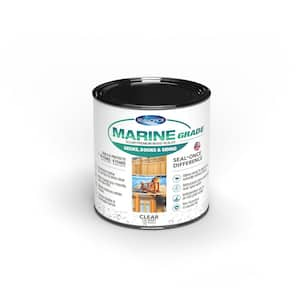 MARINE GRADE 1 qt. Clear Premium Water-Based Waterproofing Exterior Wood Sealer