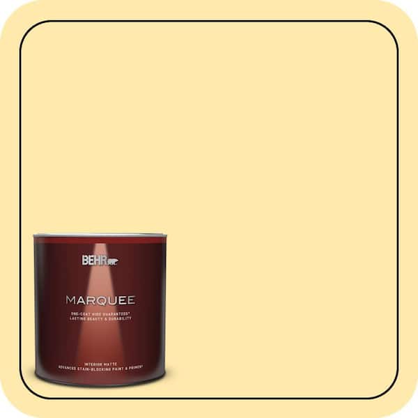 BEHR MARQUEE 1 qt. #360A-3 Banana Split Matte Interior Paint & Primer