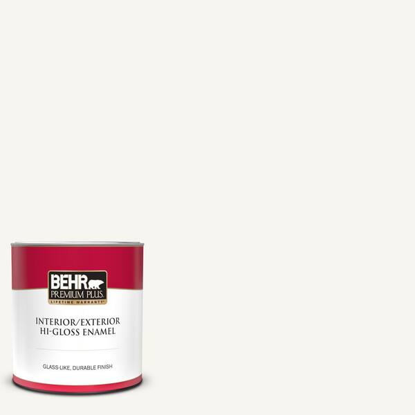 BEHR PREMIUM PLUS 1 qt. #HDC-WR16-01 Snow Day Hi-Gloss Enamel