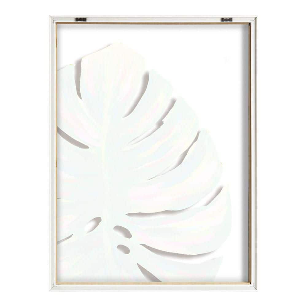 Colorful Monstera Botanical Art with Natural Frame, 24x32