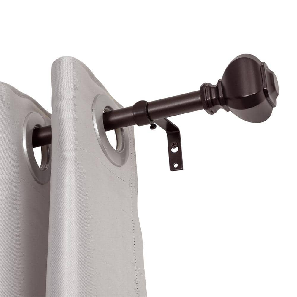 Utopia Alley 0.75 Inch Curtain Rod For Windows 28 To 48 Inch ...