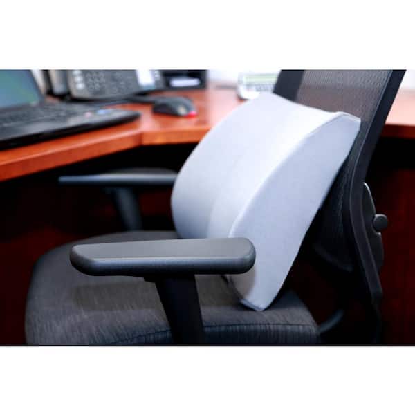 Relax Support - 100% Memory Foam Lumbar Support Pillow Back Pillow for  Office Chair & Car 