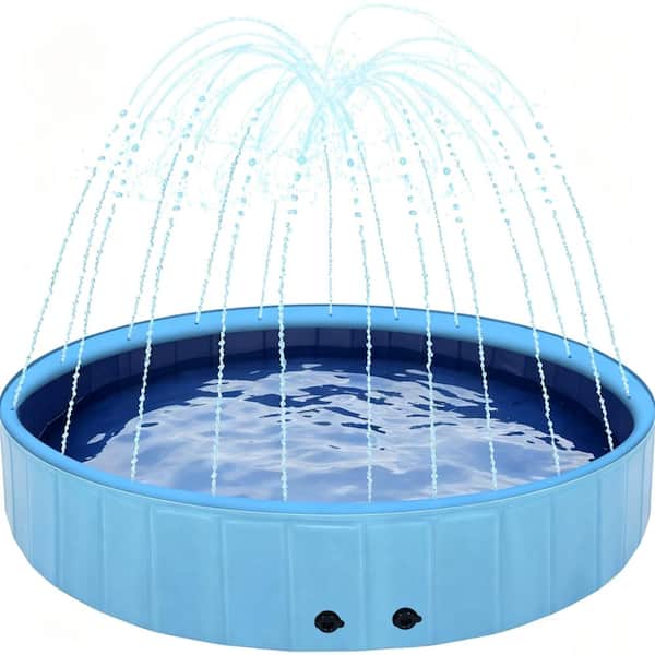 71 in. x 12 in. Foldable Round Kiddie Pool Pet Dog Swimming Pool