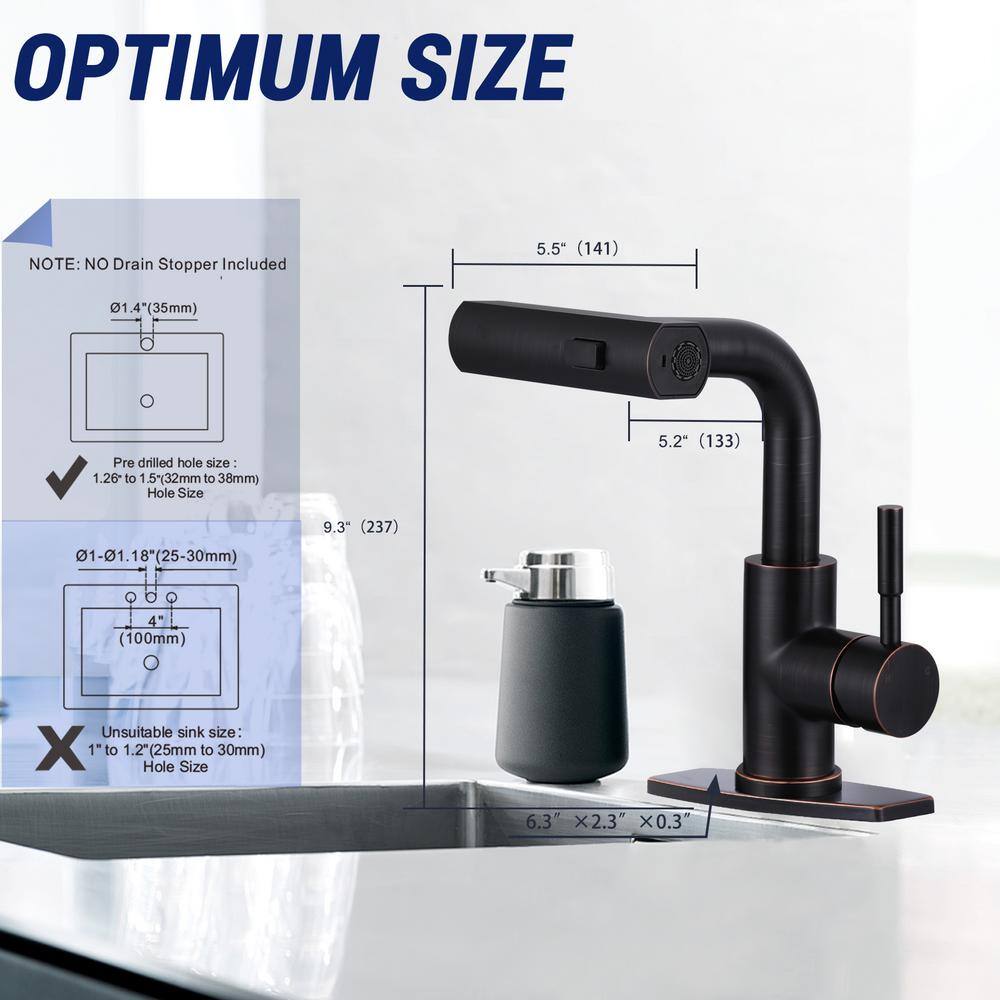 Oil Rubbed Bronze Single Handle Pull-Out Spray Bar Faucet