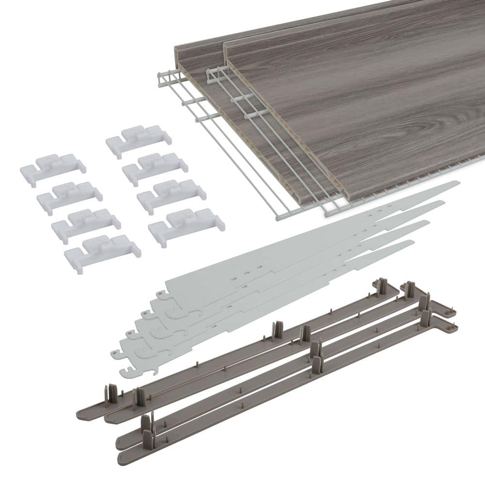Genevieve Gray 1-Tier Plastic and Steel Closet Organization Shoe Rack(2PK) 